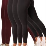 5 Pack Women's Solid Color Hip-raising Seamed Yoga Fitness Tights