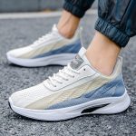 Color-blocked Mesh Sneakers Men Breathable Comfortable Sports Shoes