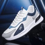 Men's Color Block Mesh Shoes Fashion Lace-up Sneakers