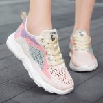Casual Colorblock Lace-up Sneakers Women Running Shoes